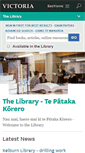 Mobile Screenshot of library.vuw.ac.nz